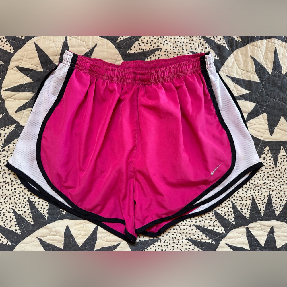 Nike Women's Athletic Shorts - Pink and White